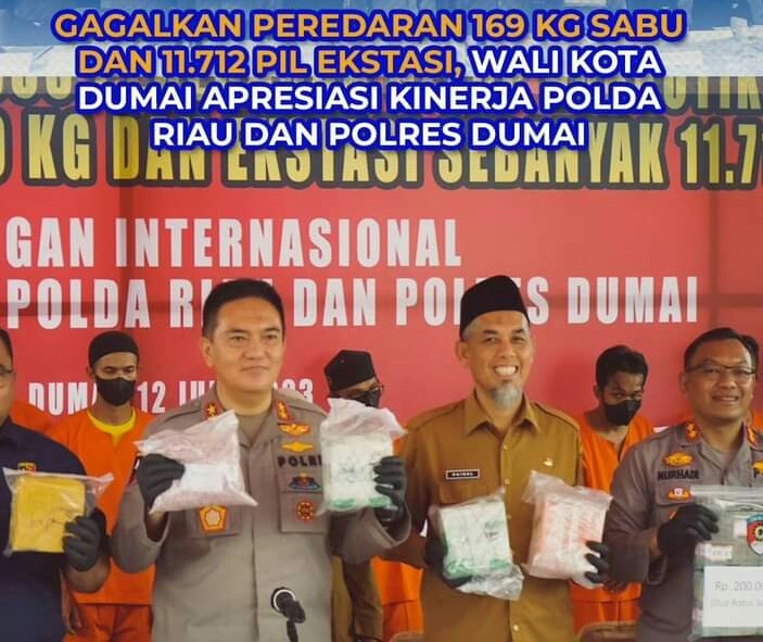 Polda Riau gelar konferensi pers dan pemusnahan barang bukti narkotika di kota DUMAI