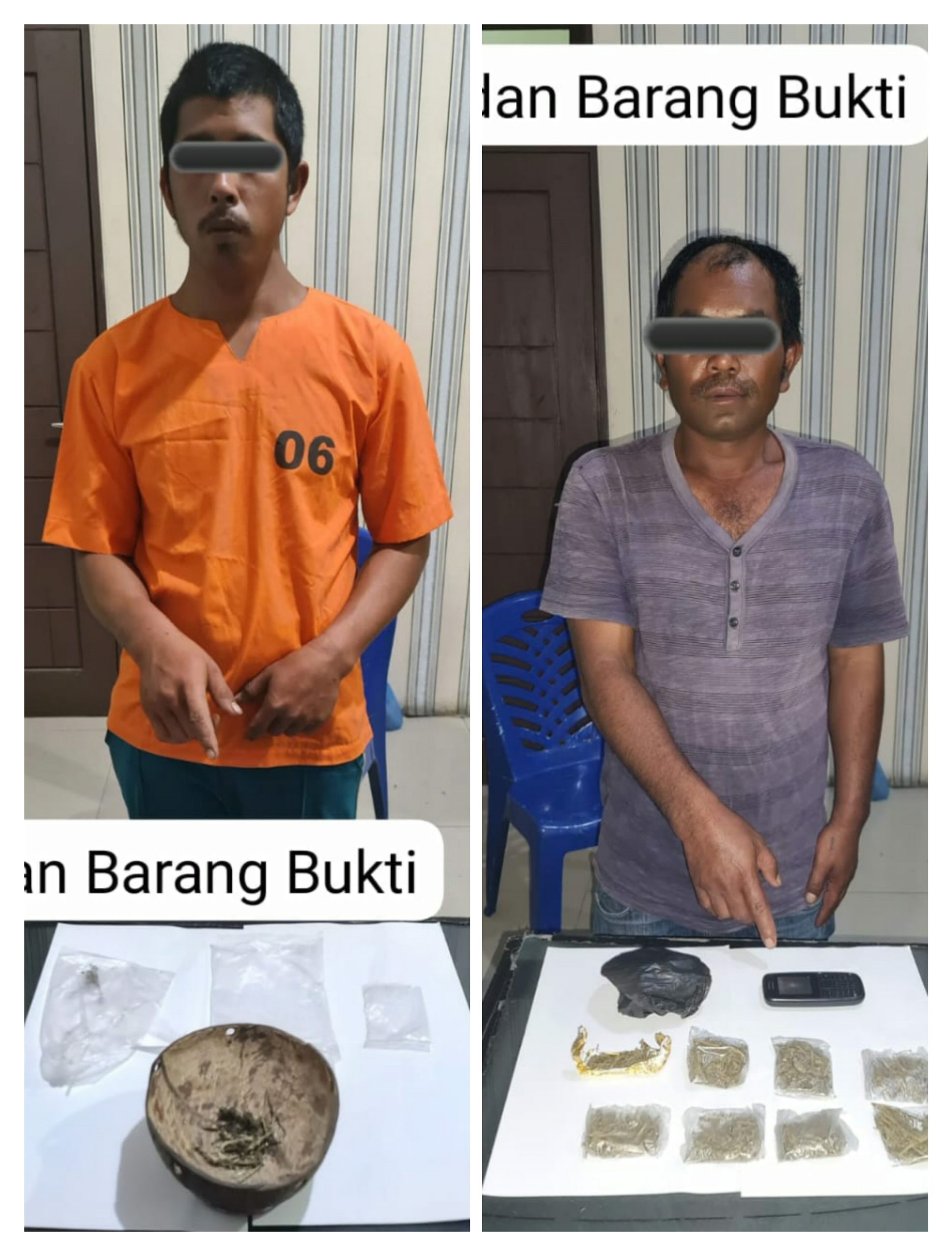 Kantongi Narkoba Jenis Ganja, 2 Pria Ditangkap Polisi Di Desa Gurusinga