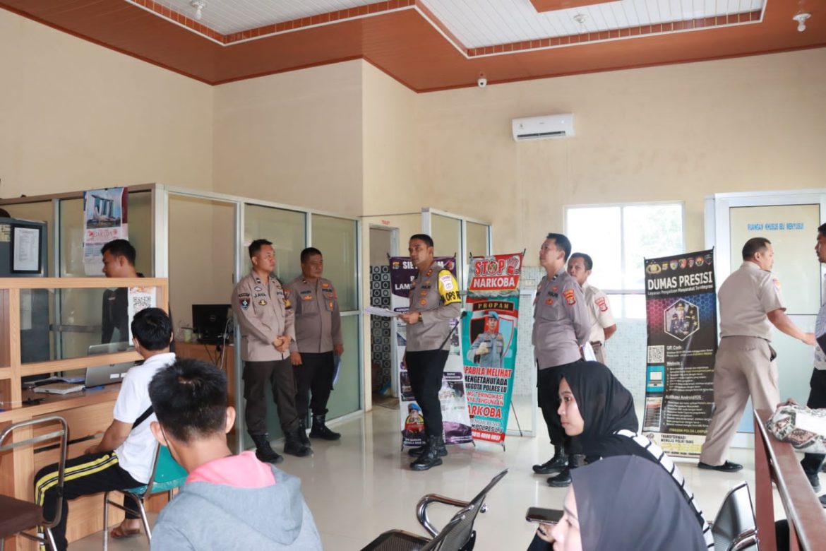 Optimalkan Pelayanan, Kapolres Cek Pelayanan Publik Polres Lampung Utara